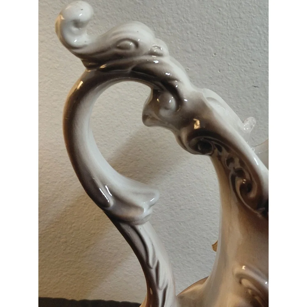 Vintage Capodimonte Italy Porcelain Pitcher Ewer Vase 14